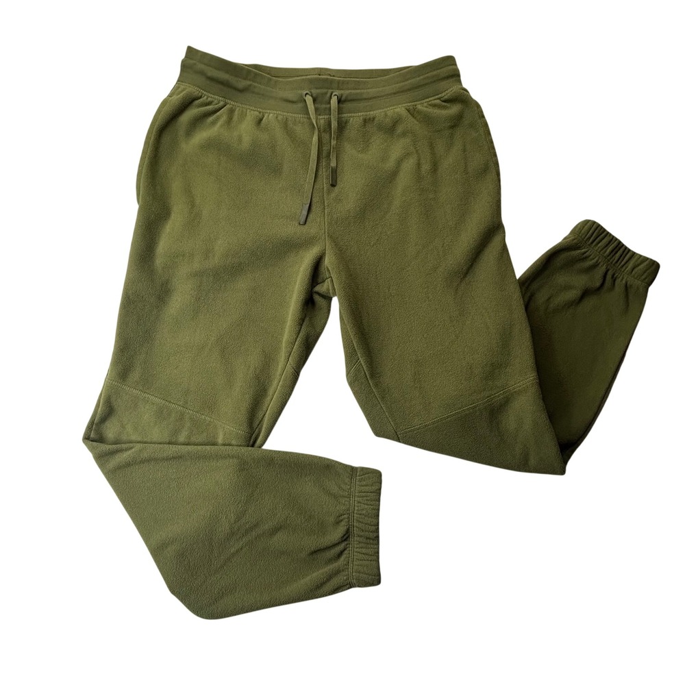 Russell Athletic Joggers Mens L Green Fleece Sweatpants elastic waistband casual